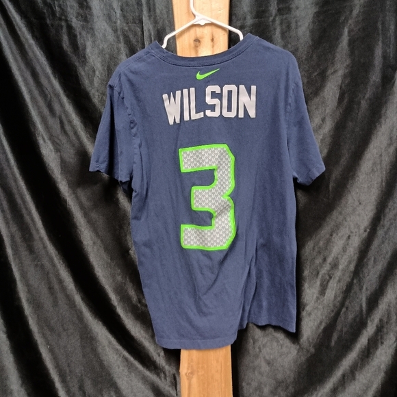 Nike Blue Short Sleeve Tee with Green Number - Picture 9 of 10